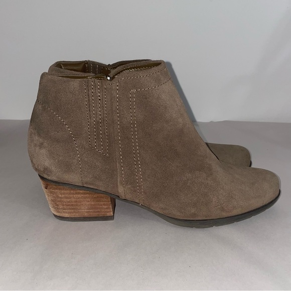 Blondo Valli Waterproof Suede Dark Taupe Zip Up Ankle Booties Women's Size 9 - Picture 3 of 12